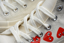 Load image into Gallery viewer, Old-Converse Chuck Taylor All-Star 70s Hi Comme des Garcons Play Multi-Heart White