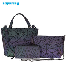 Load image into Gallery viewer, Women Shoulder Bags Set 3 Pcs Luxury Designer Geometric Folding Crossbody Bag